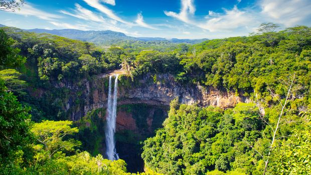 Waterfall in Chamarel