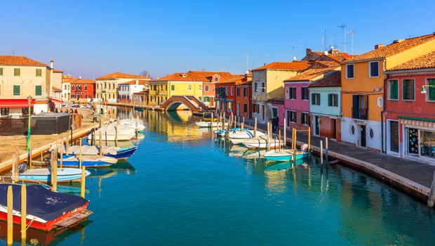 Straßenkanal auf der Insel Murano