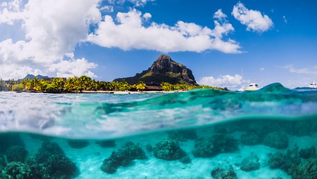 Le Morne mountain in Mauritius