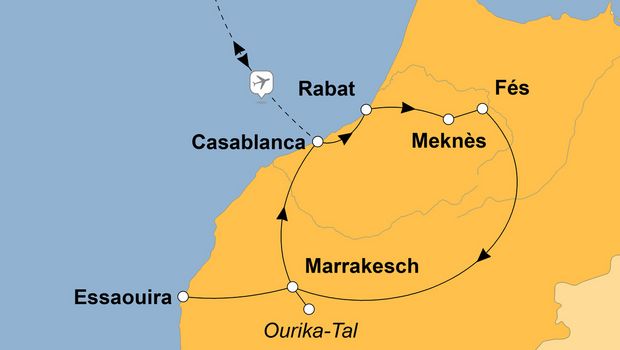 Ihre Reiseroute