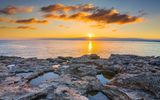 Akamas Kap bei Sonnenuntergang