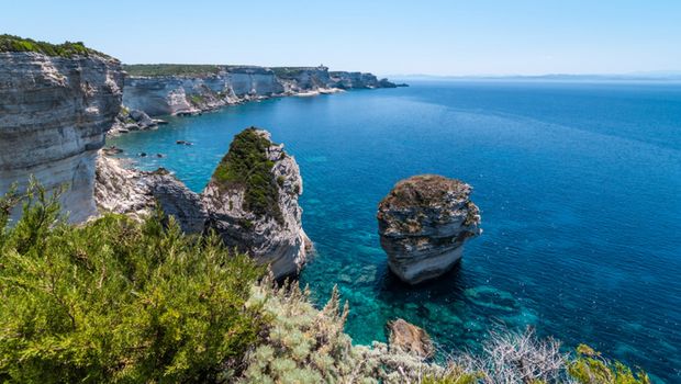 Küste von Bonifacio, Korsika, Frankreich 