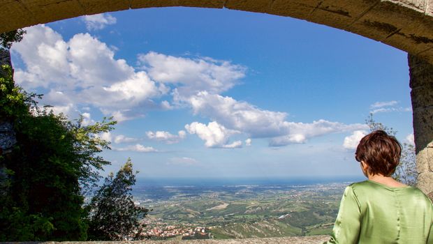 Blick von San Marino auf die Emilia Romagna