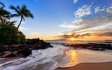 Sonnenuntergang am Secret Beach von Makena in Wailea