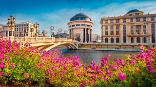 Skopje am Fluss Vardar