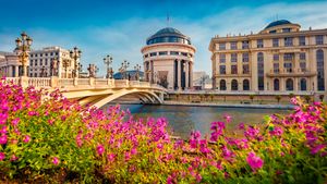 Skopje am Fluss Vardar